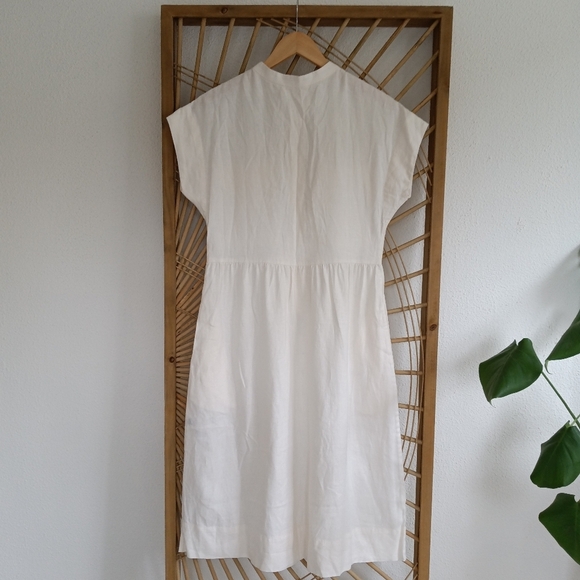 Everlane The Craft Button Front Linen Dress White Cream / Size XXS - Picture 10 of 17
